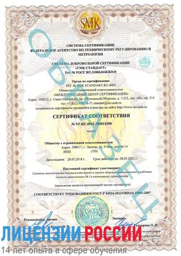 Образец сертификата соответствия Березовский Сертификат OHSAS 18001